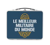 Fabulous Lunch Box Métal Argenté pour Sandwich et Snack - Le Meilleur Militaire du Monde Soldat Armée de Terre - Boîte à Goûter Aluminium Gamelle Rigide Style Rétro Imprimée en France