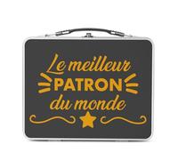 Fabulous Lunch Box Métal Argenté pour Sandwich et Snack - Le Meilleur Patron du Monde Boss Entreprise CEO - Boîte à Goûter Aluminium Gamelle Rigide Style Rétro Imprimée en France