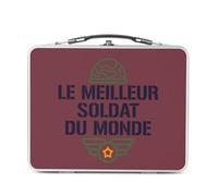 Fabulous Lunch Box Métal Argenté pour Sandwich et Snack - Le Meilleur Soldat du Monde Armée de Terre Militaire Guerre - Boîte à Goûter Aluminium Gamelle Rigide Style Rétro Imprimée en France