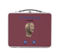 Fabulous Lunch Box Métal Argenté pour Sandwich et Snack - Le Shitposting M'Appelle Meme Internet - Boîte à Goûter Aluminium Gamelle Rigide Style Rétro Imprimée en France