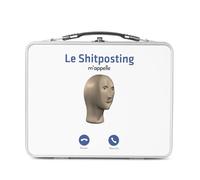 Fabulous Lunch Box Métal Argenté pour Sandwich et Snack - Le Shitposting M'Appelle Meme Internet - Boîte à Goûter Aluminium Gamelle Rigide Style Rétro Imprimée en France