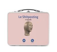 Fabulous Lunch Box Métal Argenté pour Sandwich et Snack - Le Shitposting M'Appelle Meme Internet - Boîte à Goûter Aluminium Gamelle Rigide Style Rétro Imprimée en France