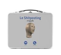 Fabulous Lunch Box Métal Argenté pour Sandwich et Snack - Le Shitposting M'Appelle Meme Internet - Boîte à Goûter Aluminium Gamelle Rigide Style Rétro Imprimée en France