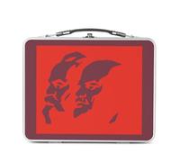 Fabulous Lunch Box Métal Argenté pour Sandwich et Snack - Lenine Marx Communiste Revolution URSS Russie - Boîte à Goûter Aluminium Gamelle Rigide Style Rétro Imprimée en France