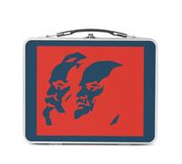 Fabulous Lunch Box Métal Argenté pour Sandwich et Snack - Lenine Marx Communiste Revolution URSS Russie - Boîte à Goûter Aluminium Gamelle Rigide Style Rétro Imprimée en France