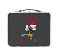 Fabulous Lunch Box Métal Argenté pour Sandwich et Snack - Les Pays Bas M'Appellent Voyage Passion Tourisme - Boîte à Goûter Aluminium Gamelle Rigide Style Rétro Imprimée en France