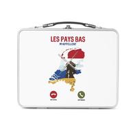 Fabulous Lunch Box Métal Argenté pour Sandwich et Snack - Les Pays Bas M'Appellent Voyage Passion Tourisme - Boîte à Goûter Aluminium Gamelle Rigide Style Rétro Imprimée en France