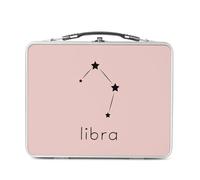 Fabulous Lunch Box Métal Argenté pour Sandwich et Snack - Libra Sign Astrology Star Divination Constellation Minimalist - Boîte à Goûter Aluminium Gamelle Rigide Style Rétro Imprimée en France
