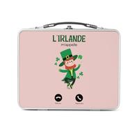 Fabulous Lunch Box Métal Argenté pour Sandwich et Snack - L'Irlande M'Appelle Leprechaun Trèfle Voyage - Boîte à Goûter Aluminium Gamelle Rigide Style Rétro Imprimée en France