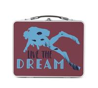 Fabulous Lunch Box Métal Argenté pour Sandwich et Snack - Live the Dream Scuba Diving Sea Reef - Boîte à Goûter Aluminium Gamelle Rigide Style Rétro Imprimée en France