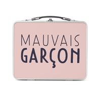 Fabulous Lunch Box Métal Argenté pour Sandwich et Snack - Mauvais Garçon Humour France Homme - Boîte à Goûter Aluminium Gamelle Rigide Style Rétro Imprimée en France