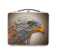 Fabulous Lunch Box Métal Argenté pour Sandwich et Snack - Milan Royal Aigle Magnifique Oiseau de Proie Nature - Boîte à Goûter Aluminium Gamelle Rigide Style Rétro Imprimée en France