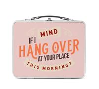 Fabulous Lunch Box Métal Argenté pour Sandwich et Snack - Mind if I Hangover at Your Place Cuite Bar - Boîte à Goûter Aluminium Gamelle Rigide Style Rétro Imprimée en France