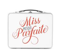 Fabulous Lunch Box Métal Argenté pour Sandwich et Snack - Miss Presque Parfaite Cadeau Copine Amie - Boîte à Goûter Aluminium Gamelle Rigide Style Rétro Imprimée en France