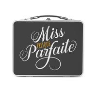 Fabulous Lunch Box Métal Argenté pour Sandwich et Snack - Miss Presque Parfaite Cadeau Copine Amie - Boîte à Goûter Aluminium Gamelle Rigide Style Rétro Imprimée en France