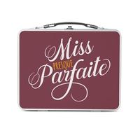 Fabulous Lunch Box Métal Argenté pour Sandwich et Snack - Miss Presque Parfaite Cadeau Copine Amie - Boîte à Goûter Aluminium Gamelle Rigide Style Rétro Imprimée en France