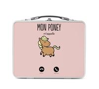 Fabulous Lunch Box Métal Argenté pour Sandwich et Snack - Mon Poney M'Appelle Animaux Passion Mignon - Boîte à Goûter Aluminium Gamelle Rigide Style Rétro Imprimée en France