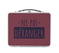 Fabulous Lunch Box Métal Argenté pour Sandwich et Snack - Ne pas Déranger Chill Vacances Maison - Boîte à Goûter Aluminium Gamelle Rigide Style Rétro Imprimée en France