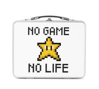 Fabulous Lunch Box Métal Argenté pour Sandwich et Snack - No Game No Life 8 Bits Jeux Video Game Pixel Art Arcade Retro Gaming - Boîte à Goûter Aluminium Gamelle Rigide Style Rétro Imprimée en France