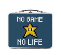 Fabulous Lunch Box Métal Argenté pour Sandwich et Snack - No Game No Life 8 Bits Jeux Video Game Pixel Art Arcade Retro Gaming - Boîte à Goûter Aluminium Gamelle Rigide Style Rétro Imprimée en France