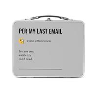 Fabulous Lunch Box Métal Argenté pour Sandwich et Snack - Per My Last Email Work Office Email Funny Icon - Boîte à Goûter Aluminium Gamelle Rigide Style Rétro Imprimée en France