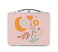 Fabulous Lunch Box Métal Argenté pour Sandwich et Snack - Plantes Minimaliste Boho-chic Fleurs Dream - Boîte à Goûter Aluminium Gamelle Rigide Style Rétro Imprimée en France