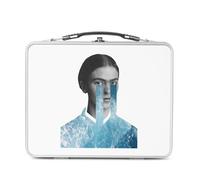 Fabulous Lunch Box Métal Argenté pour Sandwich et Snack - Pleure un Océan Collage Art Surréalisme Féminisme - Boîte à Goûter Aluminium Gamelle Rigide Style Rétro Imprimée en France