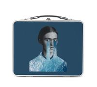 Fabulous Lunch Box Métal Argenté pour Sandwich et Snack - Pleure un Océan Collage Art Surréalisme Féminisme - Boîte à Goûter Aluminium Gamelle Rigide Style Rétro Imprimée en France