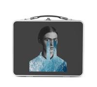 Fabulous Lunch Box Métal Argenté pour Sandwich et Snack - Pleure un Océan Collage Art Surréalisme Féminisme - Boîte à Goûter Aluminium Gamelle Rigide Style Rétro Imprimée en France