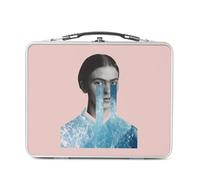 Fabulous Lunch Box Métal Argenté pour Sandwich et Snack - Pleure un Océan Collage Art Surréalisme Féminisme - Boîte à Goûter Aluminium Gamelle Rigide Style Rétro Imprimée en France