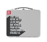 Fabulous Lunch Box Métal Argenté pour Sandwich et Snack - Ram Dass Citation Vie Spiritualité Méditation - Boîte à Goûter Aluminium Gamelle Rigide Style Rétro Imprimée en France