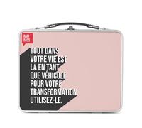 Fabulous Lunch Box Métal Argenté pour Sandwich et Snack - Ram Dass Citation Vie Spiritualité Méditation - Boîte à Goûter Aluminium Gamelle Rigide Style Rétro Imprimée en France
