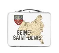 Fabulous Lunch Box Métal Argenté pour Sandwich et Snack - Seine Saint Denis 93 Departement Ile de France Paris - Boîte à Goûter Aluminium Gamelle Rigide Style Rétro Imprimée en France