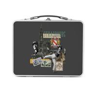 Fabulous Lunch Box Métal Argenté pour Sandwich et Snack - Strasbourg Collage Ville France Histoire Patrimoine - Boîte à Goûter Aluminium Gamelle Rigide Style Rétro Imprimée en France