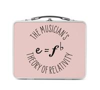 Fabulous Lunch Box Métal Argenté pour Sandwich et Snack - The Musician's Theory of Relativity Music Musician Instrument - Boîte à Goûter Aluminium Gamelle Rigide Style Rétro Imprimée en France