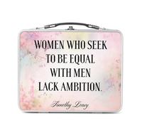 Fabulous Lunch Box Métal Argenté pour Sandwich et Snack - Timothy Leary Women Ambition Citation Inspirante Motivation - Boîte à Goûter Aluminium Gamelle Rigide Style Rétro Imprimée en France