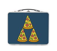 Fabulous Lunch Box Métal Argenté pour Sandwich et Snack - Tri Pizza Tri force Parodie Jeux Video Vintage Retro Gaming - Boîte à Goûter Aluminium Gamelle Rigide Style Rétro Imprimée en France