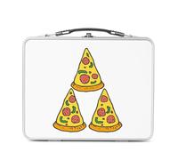 Fabulous Lunch Box Métal Argenté pour Sandwich et Snack - Tri Pizza Tri force Parodie Jeux Video Vintage Retro Gaming - Boîte à Goûter Aluminium Gamelle Rigide Style Rétro Imprimée en France