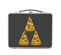 Fabulous Lunch Box Métal Argenté pour Sandwich et Snack - Tri Pizza Tri force Parodie Jeux Video Vintage Retro Gaming - Boîte à Goûter Aluminium Gamelle Rigide Style Rétro Imprimée en France