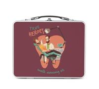 Fabulous Lunch Box Métal Argenté pour Sandwich et Snack - True Heroes - Dentist Health Boîte à Goûter Aluminium Gamelle Rigide Style Rétro Imprimée en France