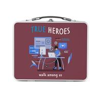 Fabulous Lunch Box Métal Argenté pour Sandwich et Snack - True Heroes - Web Developer Job Internet Boîte à Goûter Aluminium Gamelle Rigide Style Rétro Imprimée en France