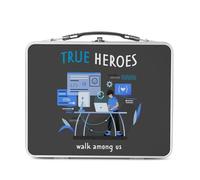Fabulous Lunch Box Métal Argenté pour Sandwich et Snack - True Heroes - Web Developer Job Internet Boîte à Goûter Aluminium Gamelle Rigide Style Rétro Imprimée en France