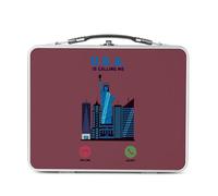 Fabulous Lunch Box Métal Argenté pour Sandwich et Snack - USA Is Calling Me New York Architecture Travel - Boîte à Goûter Aluminium Gamelle Rigide Style Rétro Imprimée en France