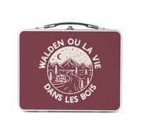 Fabulous Lunch Box Métal Argenté pour Sandwich et Snack - Walden ou la vie dans les bois Voyage Aventure - Boîte à Goûter Aluminium Gamelle Rigide Style Rétro Imprimée en France