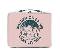 Fabulous Lunch Box Métal Argenté pour Sandwich et Snack - Walden ou la vie dans les bois Voyage Aventure - Boîte à Goûter Aluminium Gamelle Rigide Style Rétro Imprimée en France