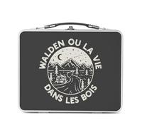 Fabulous Lunch Box Métal Argenté pour Sandwich et Snack - Walden ou la vie dans les bois Voyage Aventure - Boîte à Goûter Aluminium Gamelle Rigide Style Rétro Imprimée en France