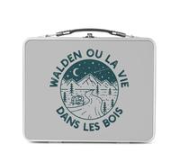 Fabulous Lunch Box Métal Argenté pour Sandwich et Snack - Walden ou la vie dans les bois Voyage Aventure - Boîte à Goûter Aluminium Gamelle Rigide Style Rétro Imprimée en France