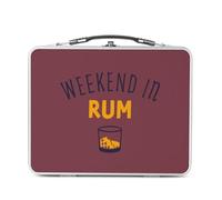 Fabulous Lunch Box Métal Argenté pour Sandwich et Snack - Weekend in Rum Evening Aperitif Rome - Boîte à Goûter Aluminium Gamelle Rigide Style Rétro Imprimée en France