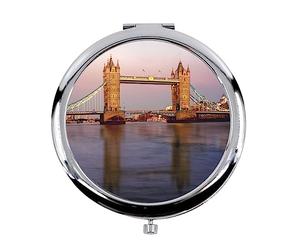 Fabulous Miroir de Poche en Métal - Pont de Londres Angleterre Tamise Monument Architecture - (Diamètre 70 mm)