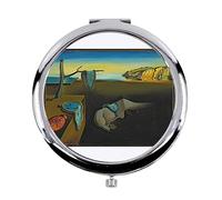 Fabulous Miroir de Poche en Métal - Salvadore Dali Persistance de la Memoire Surrealisme Peinture - (Diamètre 70 mm)